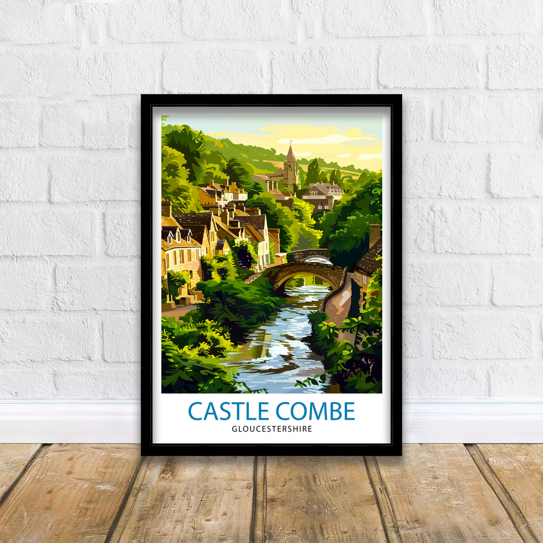 Castle Combe Travel Print Wall Decor Wall Art Castle Combe Wall Hanging Home Décor Castle Combe Gift Art Lovers England Art Lover Gift