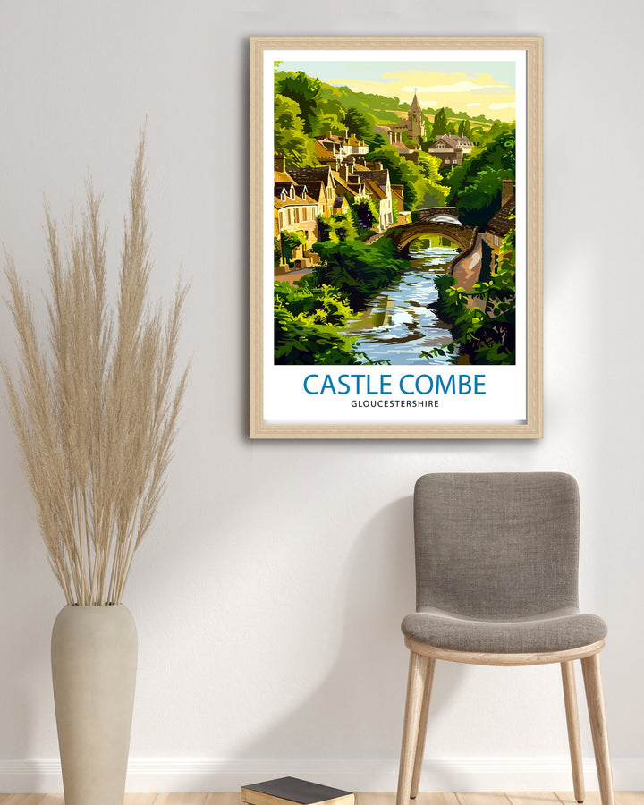 Castle Combe Travel Print Wall Decor Wall Art Castle Combe Wall Hanging Home Décor Castle Combe Gift Art Lovers England Art Lover Gift