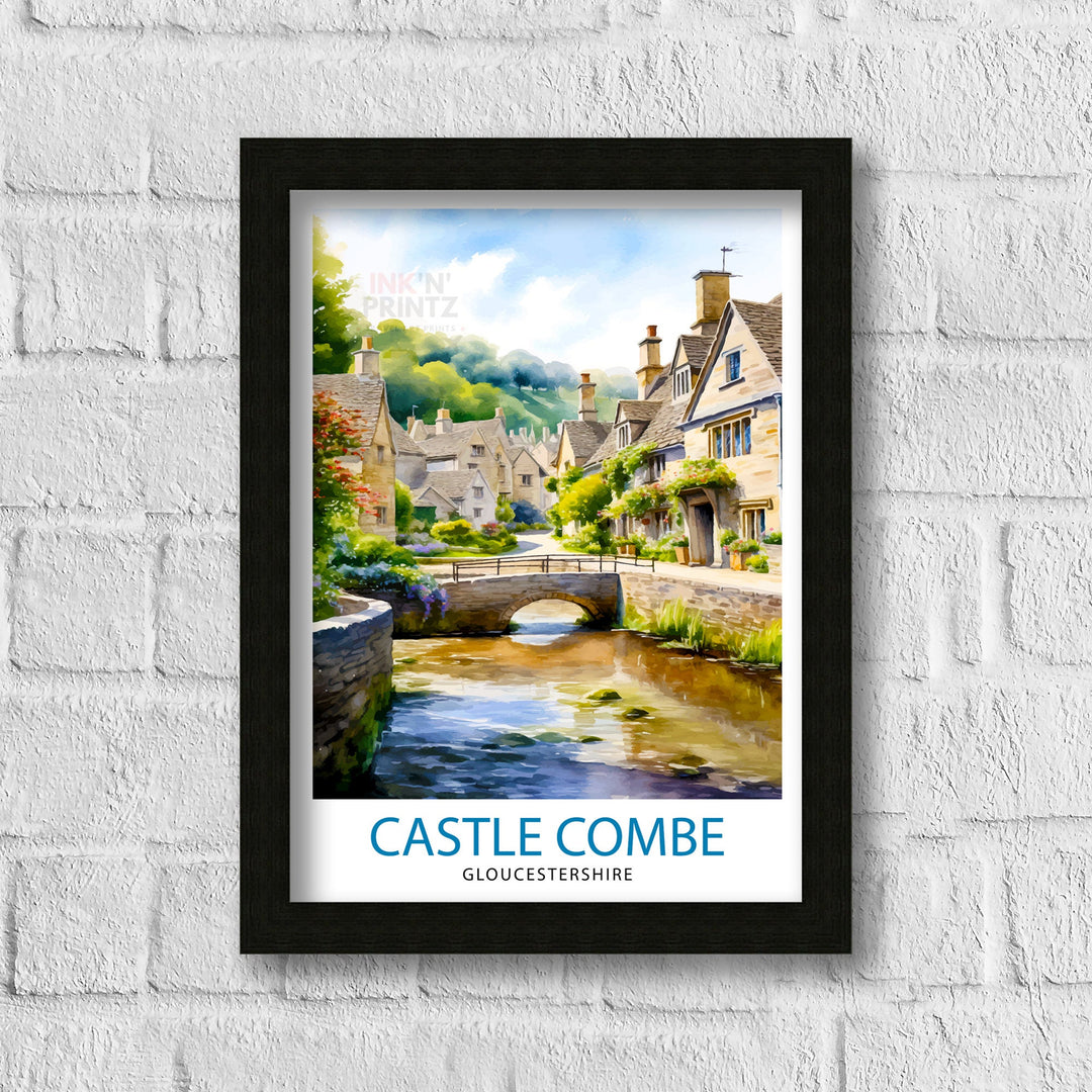 Castle Combe Travel Print Wall Decor Wall Art Castle Combe Wall Hanging Home Décor Castle Combe Gift Art Lovers England Art Lover Gift