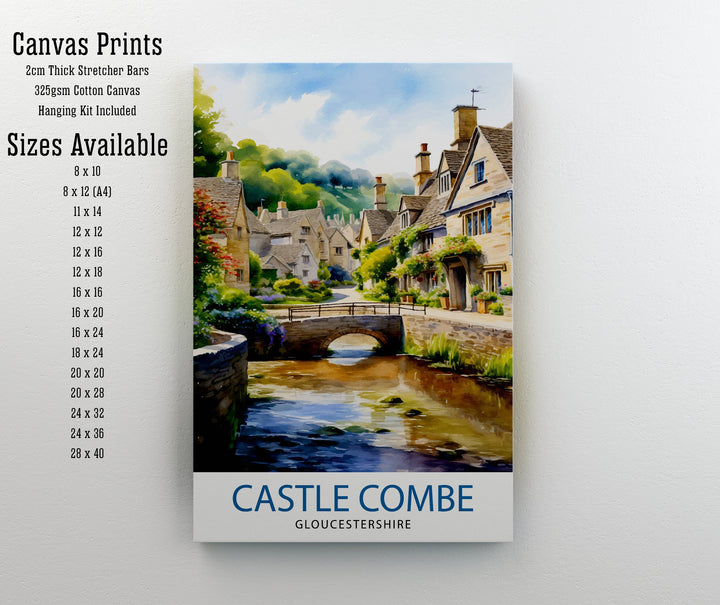 Castle Combe Travel Print Wall Decor Wall Art Castle Combe Wall Hanging Home Décor Castle Combe Gift Art Lovers England Art Lover Gift