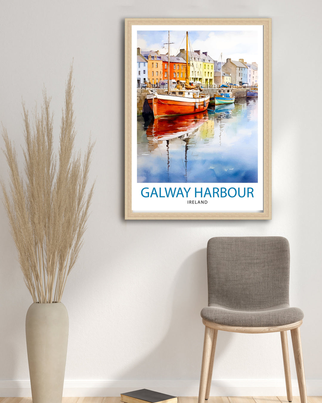 Galway Harbour Travel Print Wall Decor Wall Art Galway Harbour Wall Hanging Home Décor Galway Harbour Gift Art Lovers Ireland Art Lover