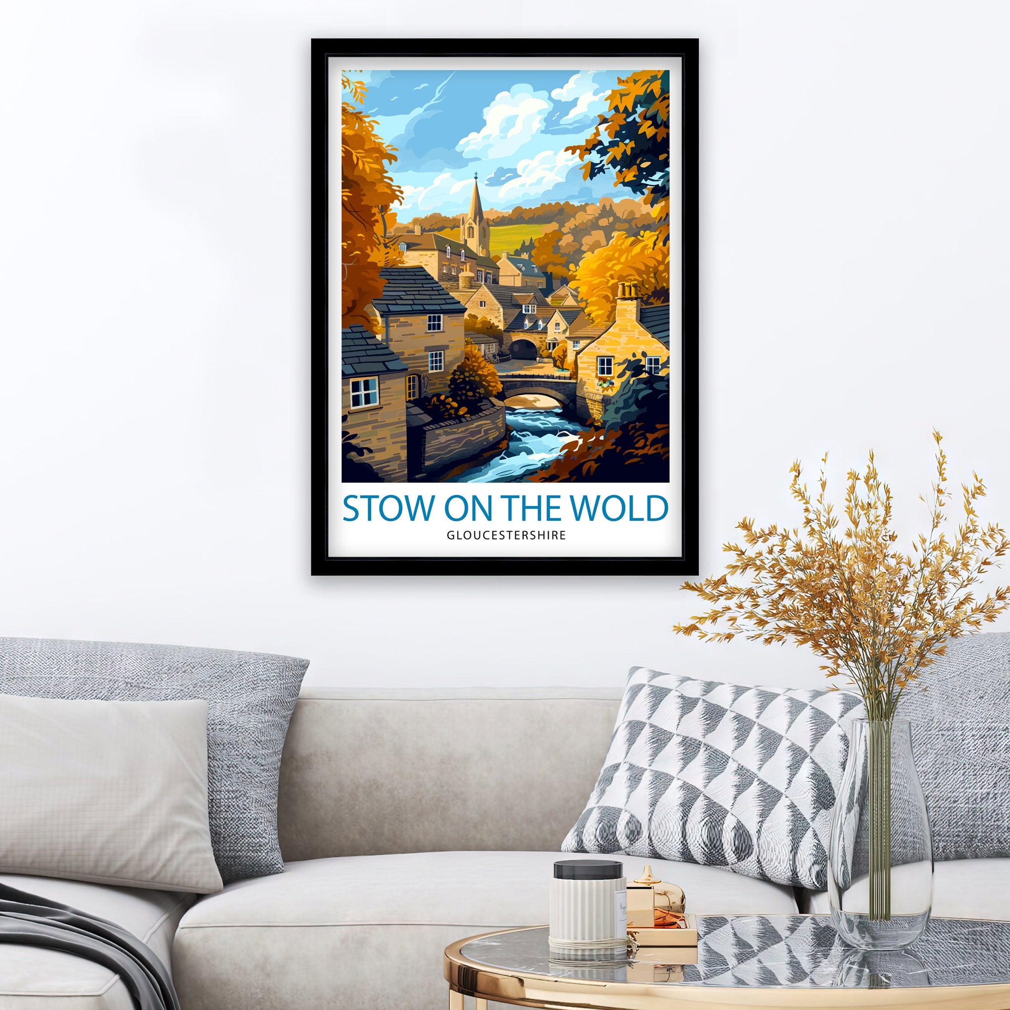 Stow on the Wold Travel Poster England