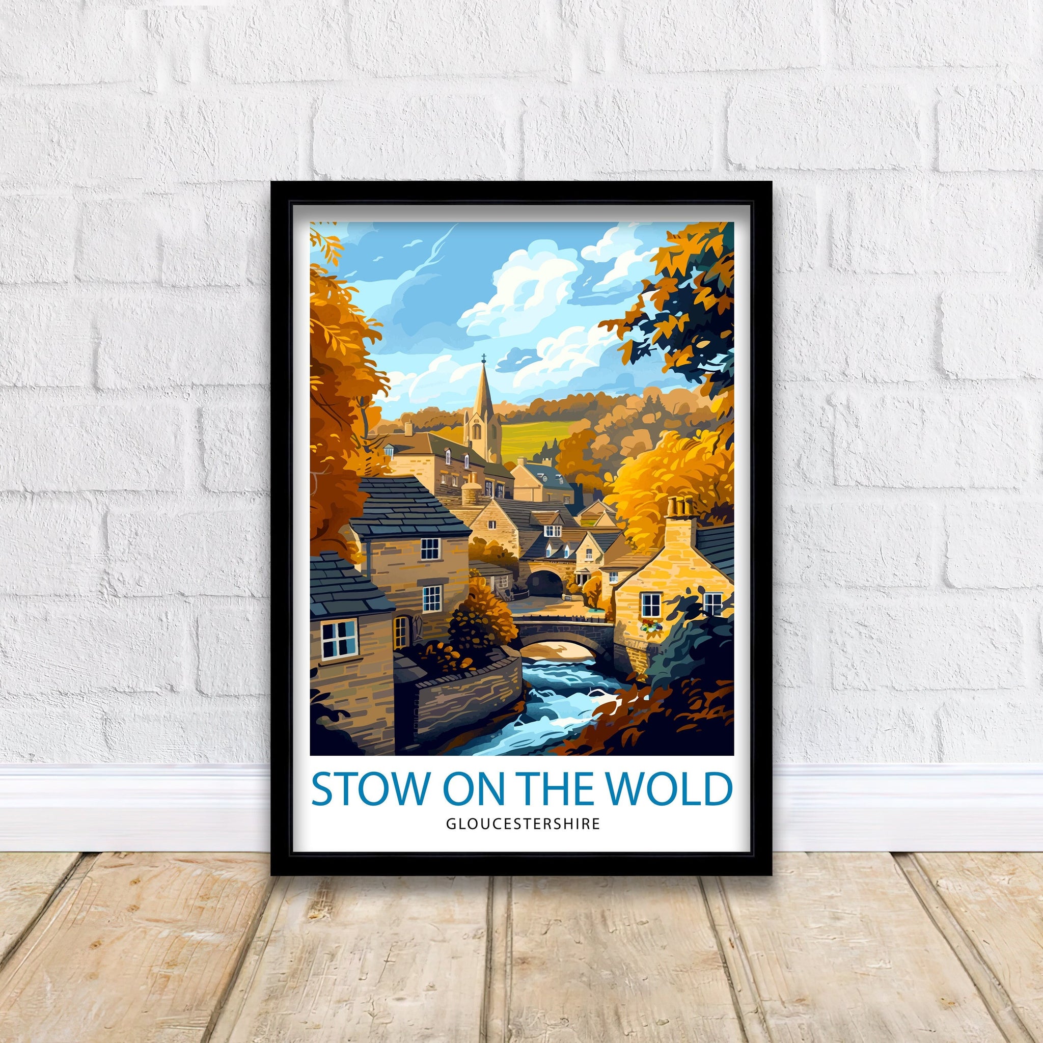 Stow on the Wold Travel Poster England