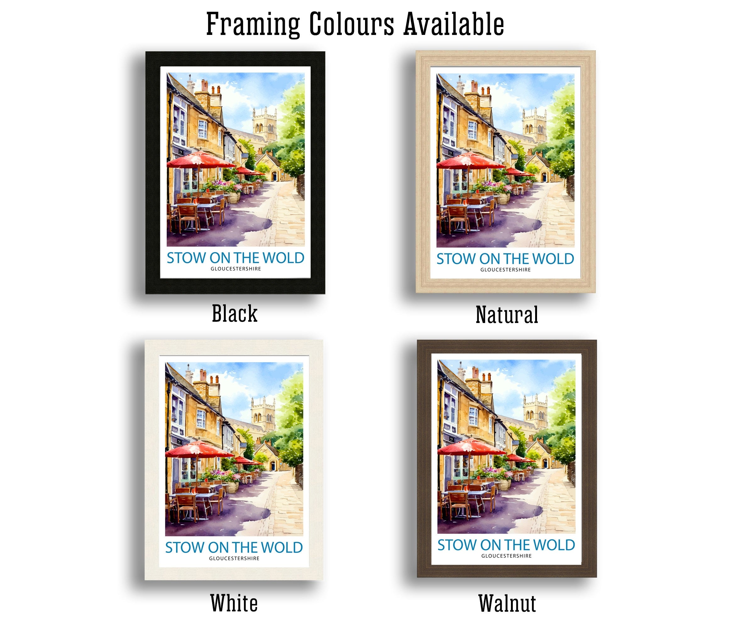 Stow on the Wold Travel Poster England