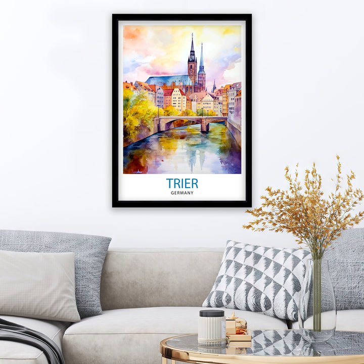 Trier Germany Travel Print Wall Decor Wall Art Trier Wall Hanging Home Décor Trier Gift Art Lovers Germany Art Lover Gift