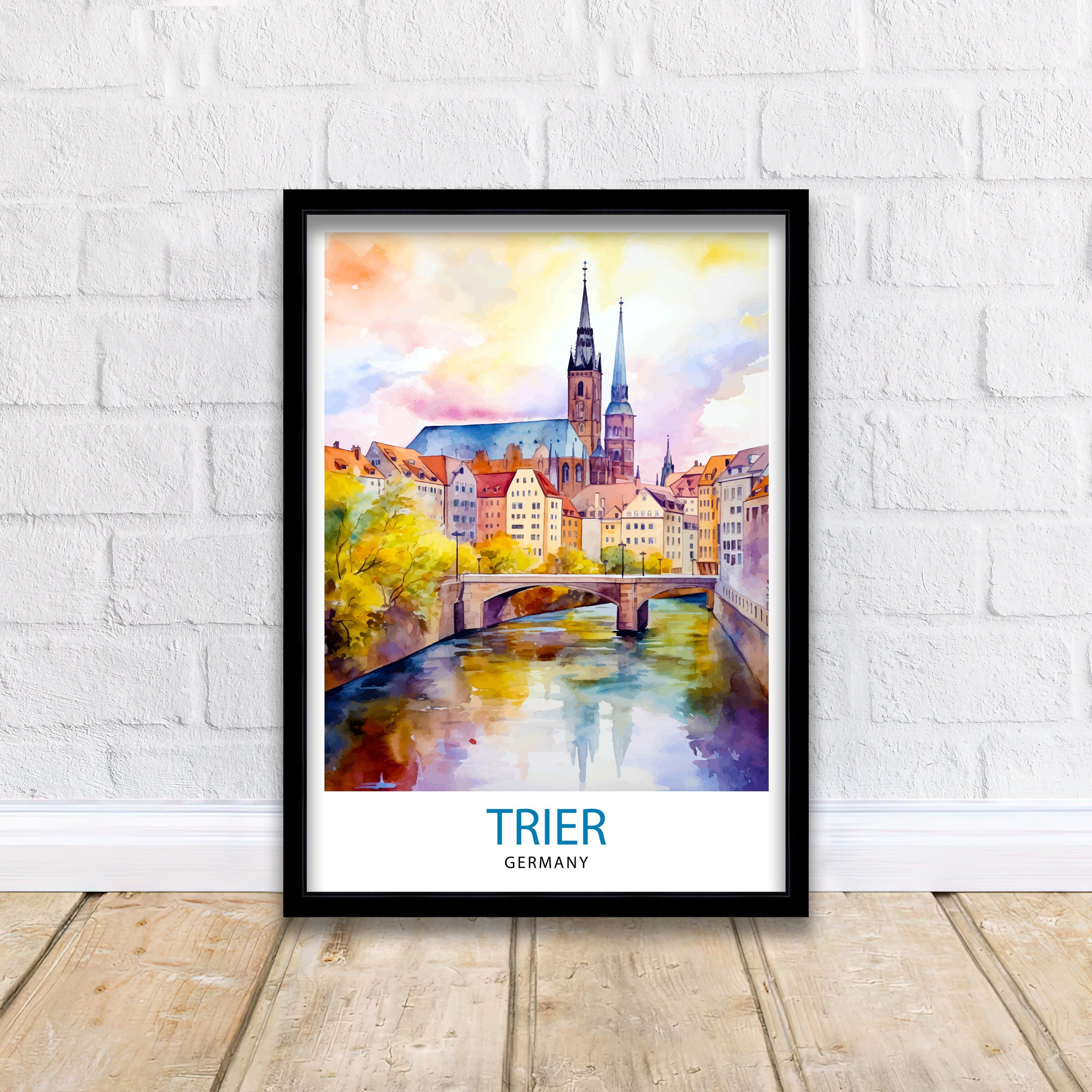 Trier Germany Travel Print Wall Decor Wall Art Trier Wall Hanging Home Décor Trier Gift Art Lovers Germany Art Lover Gift