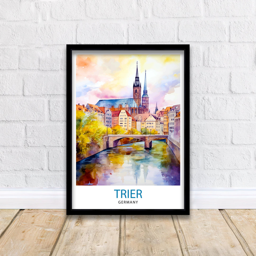 Trier Germany Travel Print Wall Decor Wall Art Trier Wall Hanging Home Décor Trier Gift Art Lovers Germany Art Lover Gift
