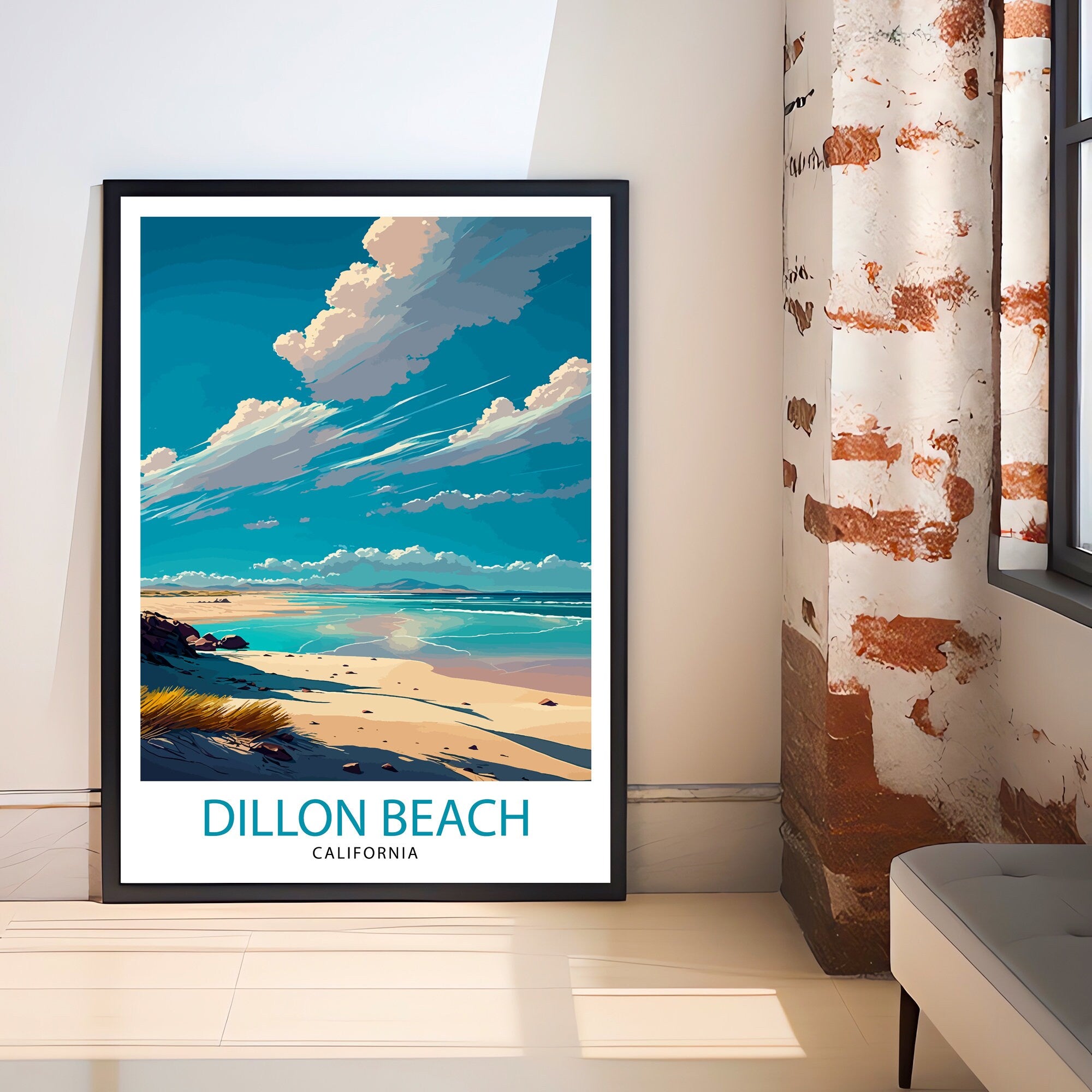 Dillon Beach California Travel Print, Coastal Wall Art