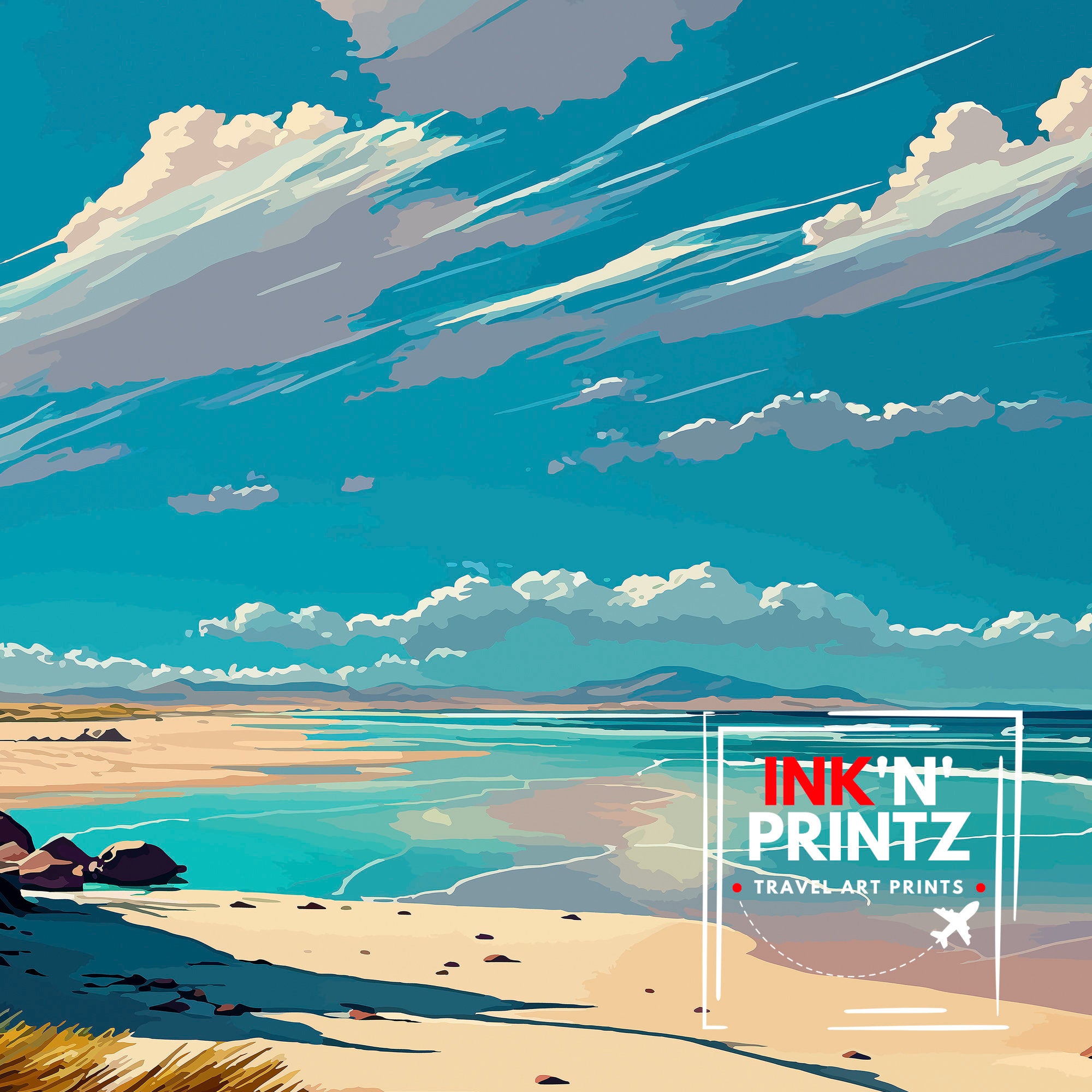 Dillon Beach California Travel Print, Coastal Wall Art