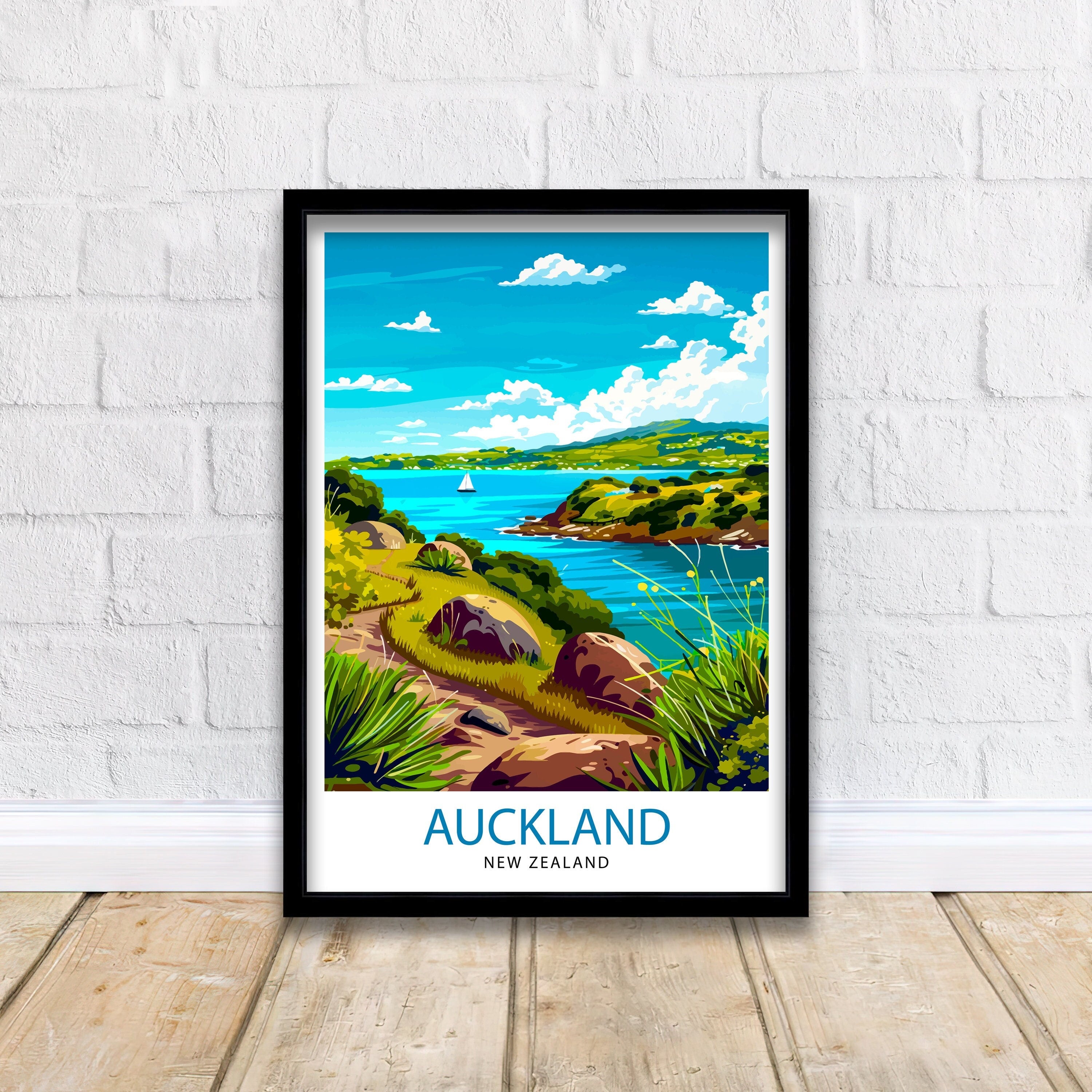 Auckland New Zealand Travel Print Wall Decor Wall Art Auckland Wall Hanging Home Décor Auckland Gift Art Lovers New Zealand