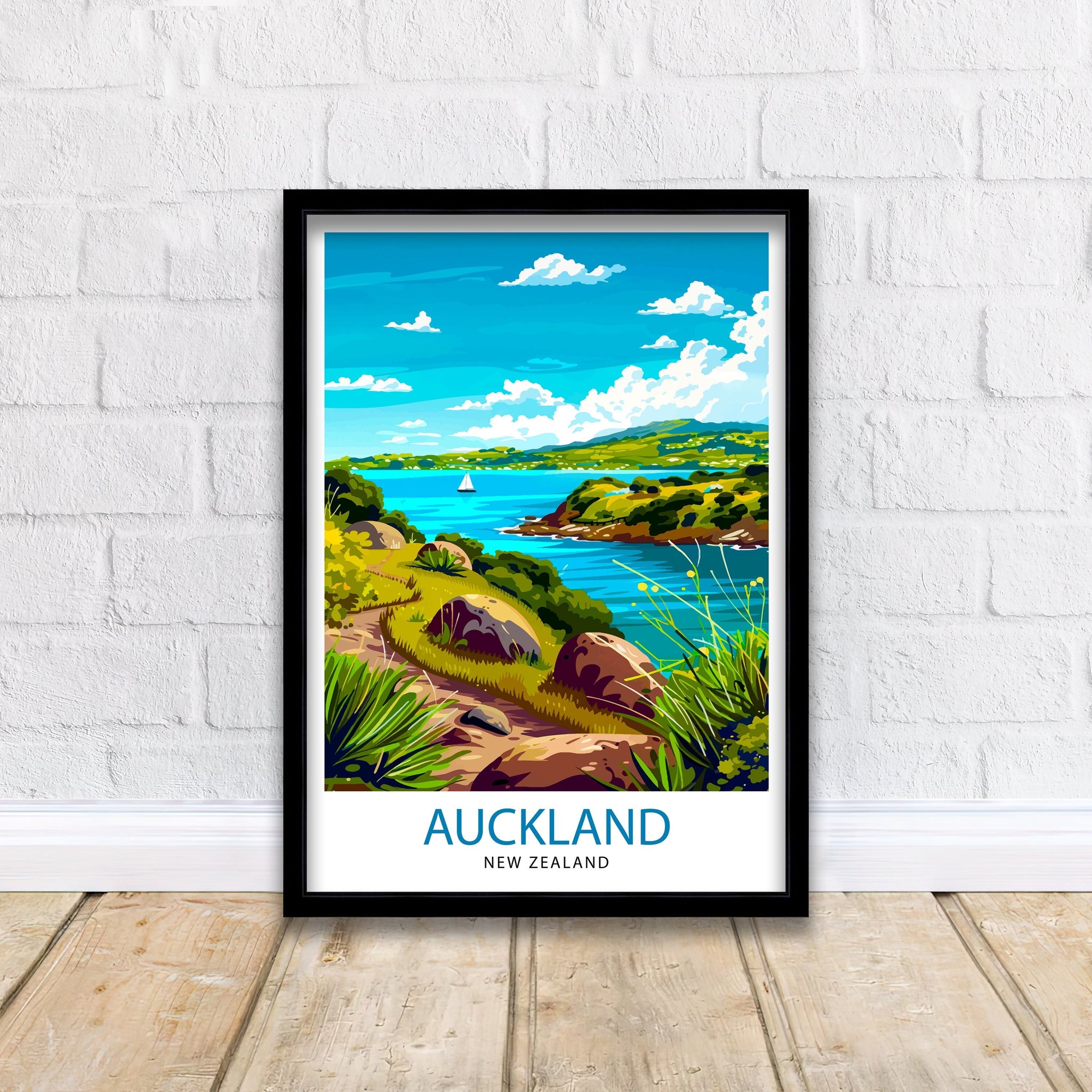 Auckland New Zealand Travel Print Wall Decor Wall Art Auckland Wall Hanging Home Décor Auckland Gift Art Lovers New Zealand