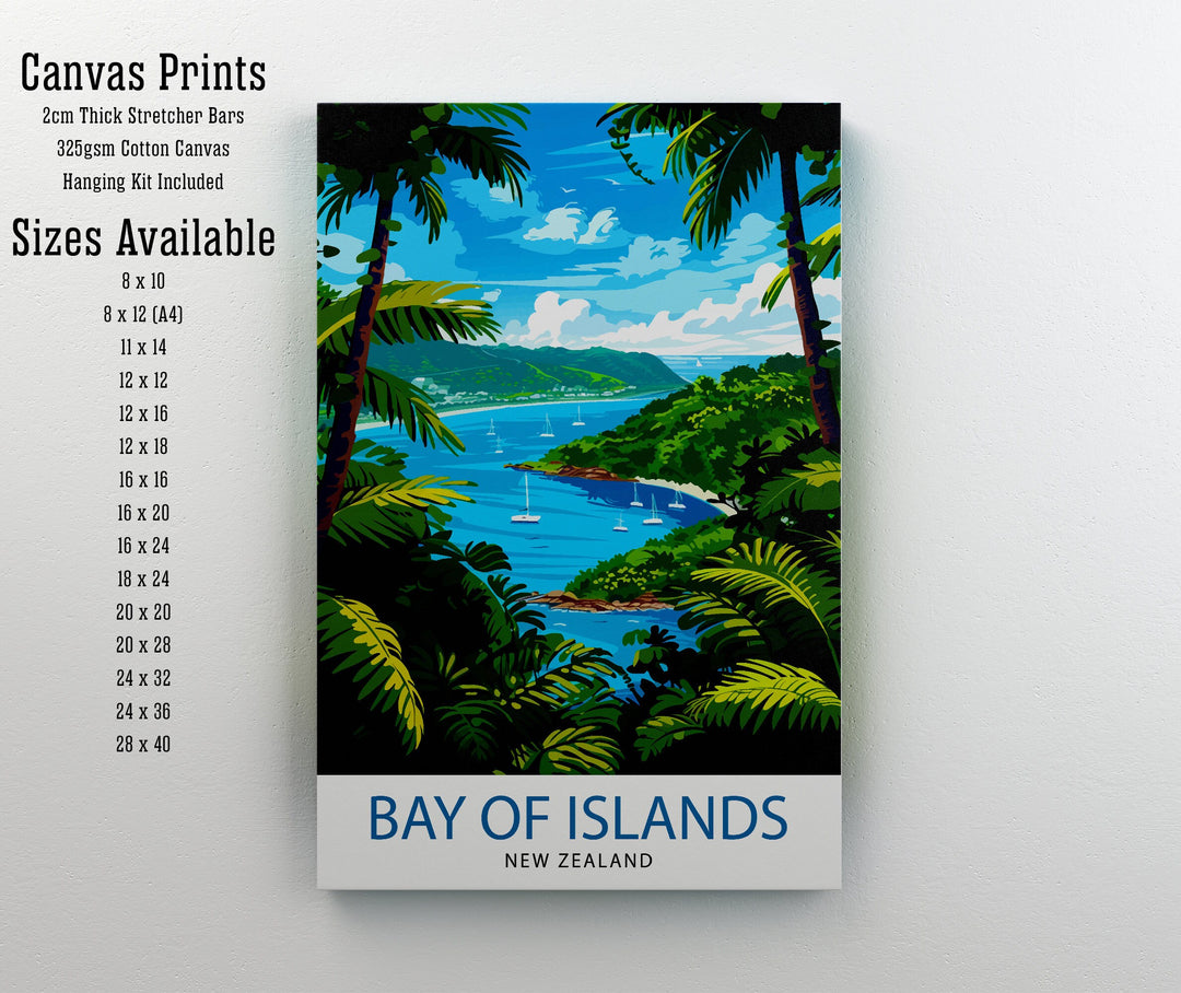 Bay of Islands New Zealand Travel Poster