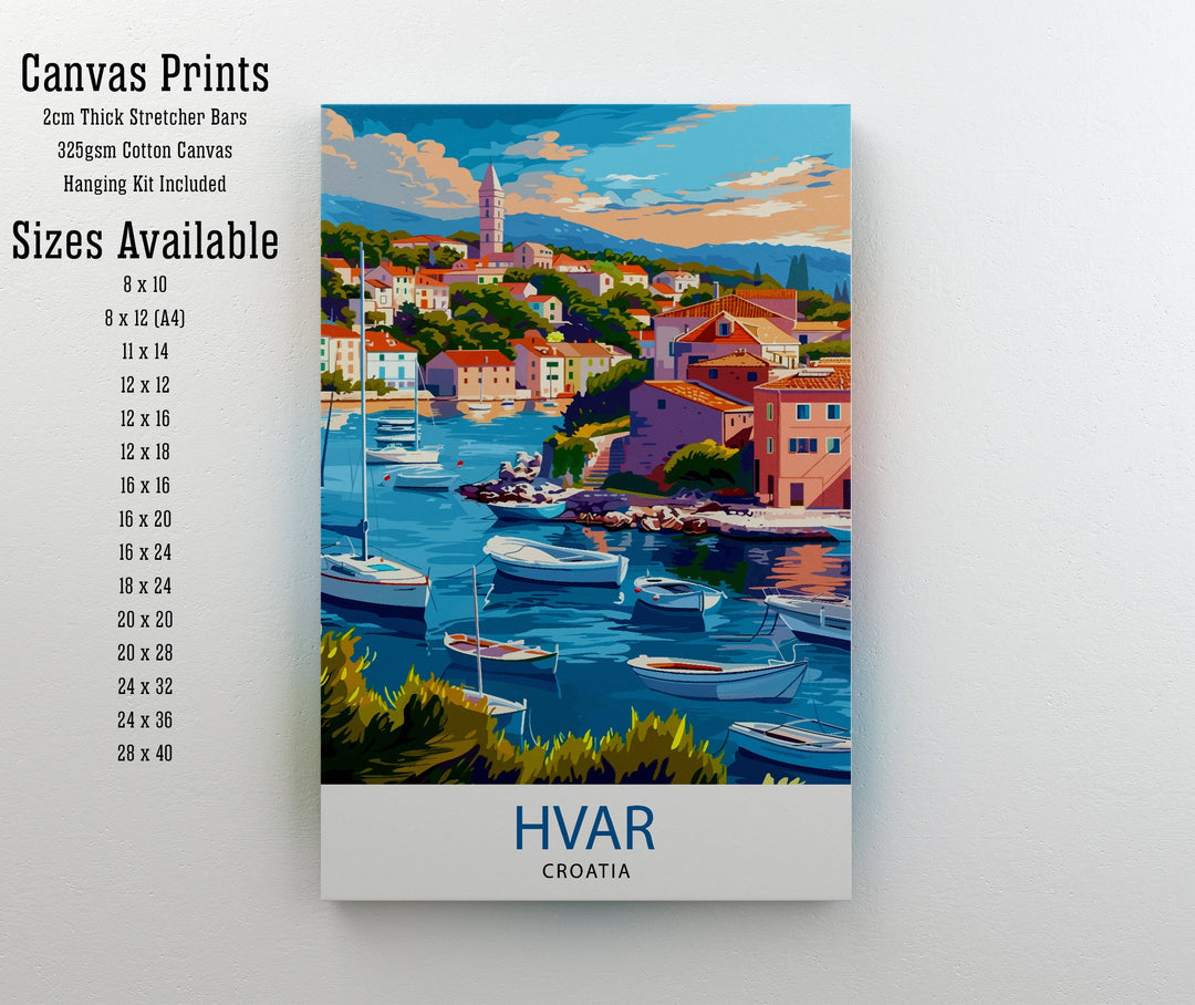 Hvar Croatia Travel Poster