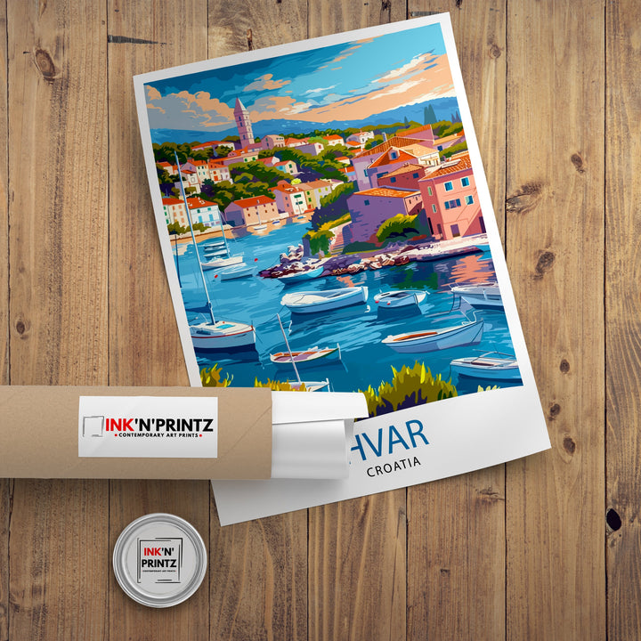 Hvar Croatia Travel Poster