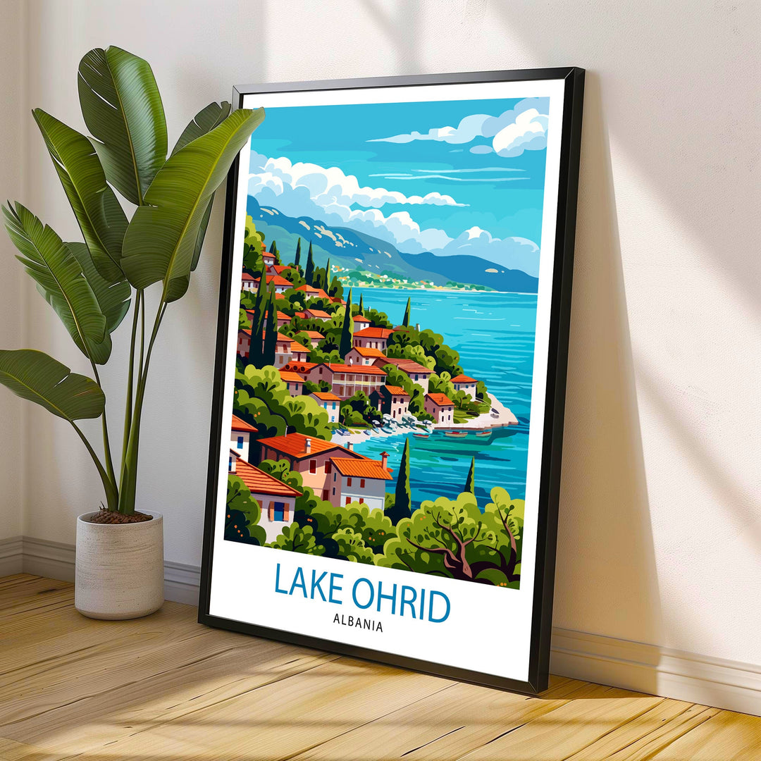 Lake Ohrid North Macedonia Travel Poster