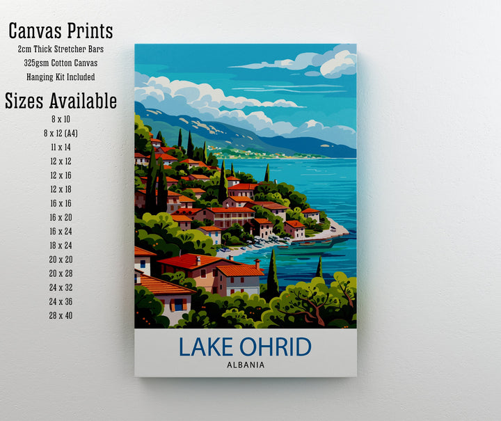 Lake Ohrid North Macedonia Travel Poster