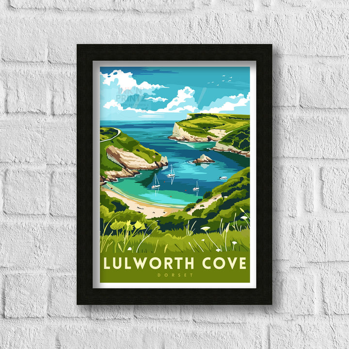 Lulworth Cove Dorset Travel Print Wall Decor Wall Art Lulworth Cove Wall Hanging Home Décor Lulworth Cove Gift Art Lovers England Art Lover