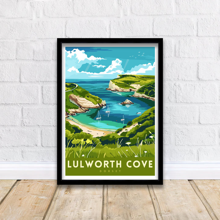 Lulworth Cove Dorset Travel Print Wall Decor Wall Art Lulworth Cove Wall Hanging Home Décor Lulworth Cove Gift Art Lovers England Art Lover