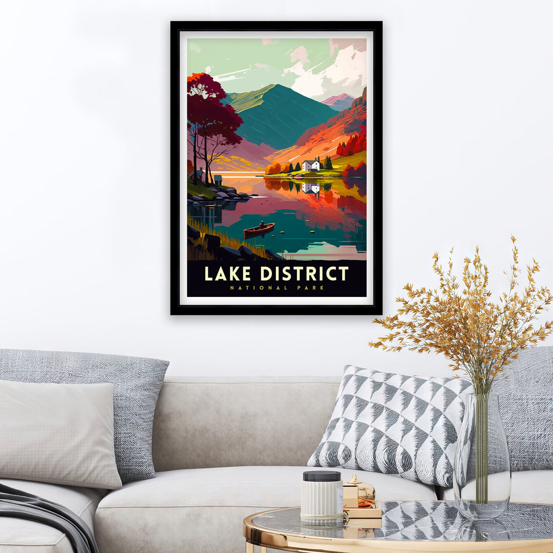 Lake District National Park Travel Print Wall Decor Wall Art Lake District Wall Hanging Home Décor Lake District Gift Art Lovers UK Art