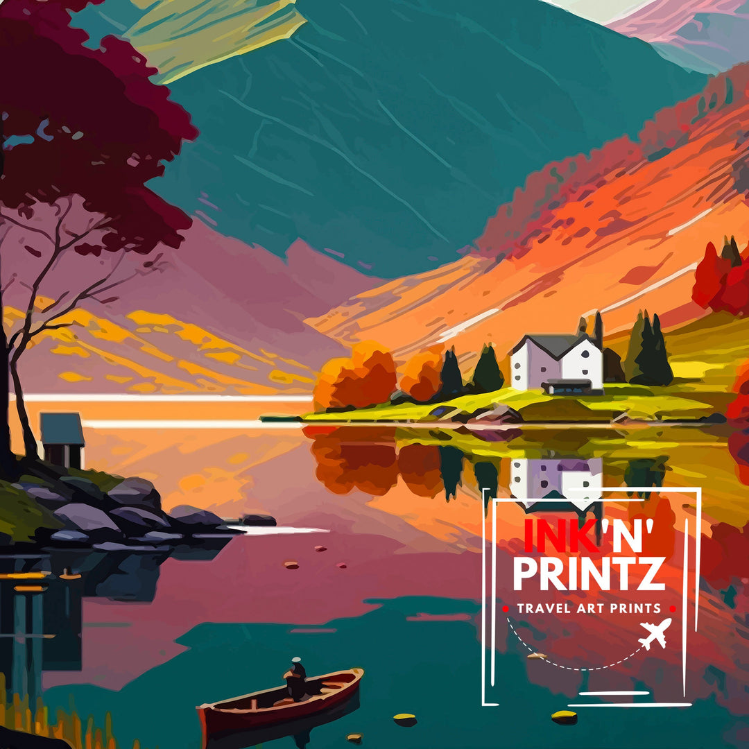 Lake District National Park Travel Poster