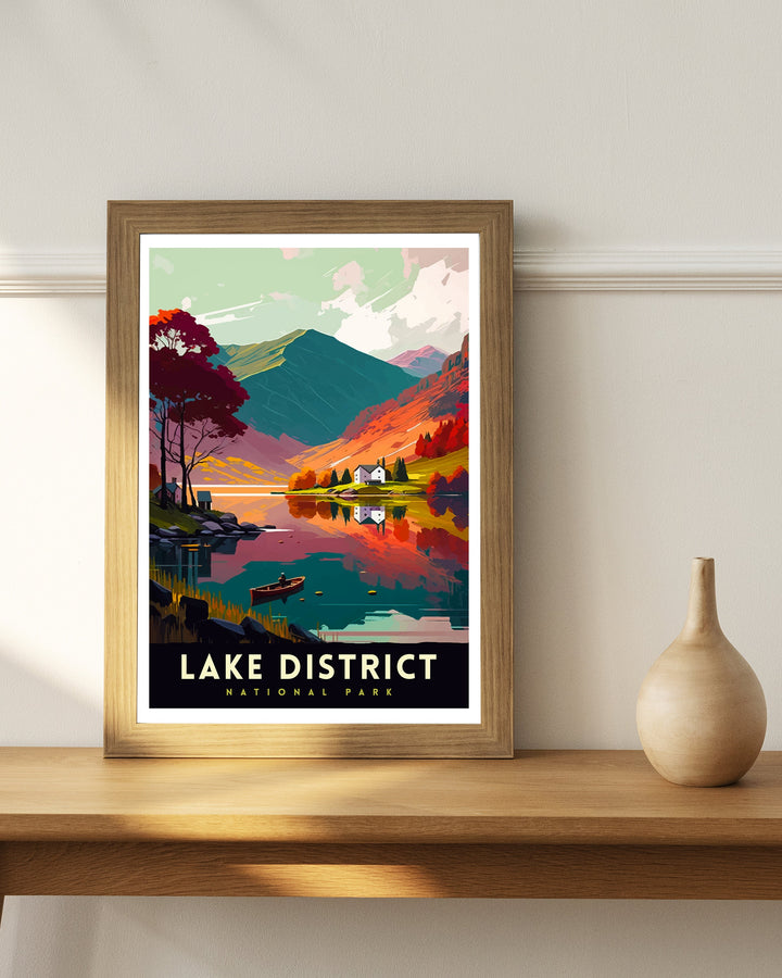 Lake District National Park Travel Poster