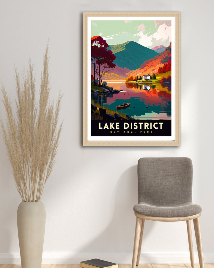 Lake District National Park Travel Poster