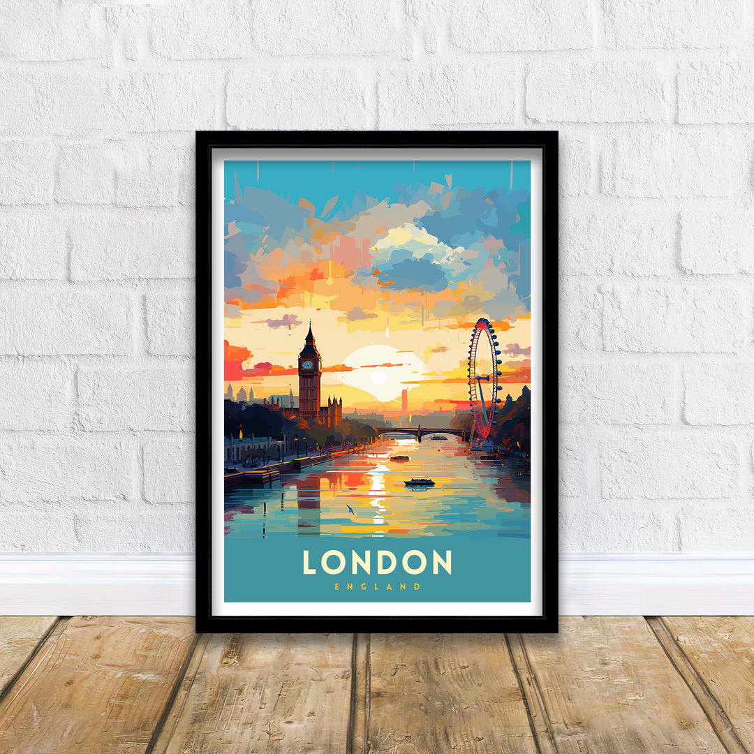 London England Travel Print Wall Decor Wall Art London Wall Hanging Home Décor London Gift Art Lovers UK Art Lover Gift Print Art