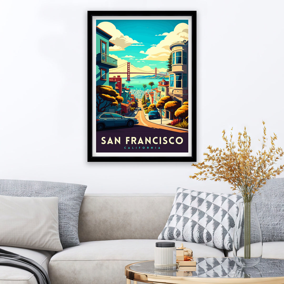 San Francisco California Travel Print Wall Decor Wall Art San Francisco Wall Hanging Home Décor San Francisco Gift Art Lovers California