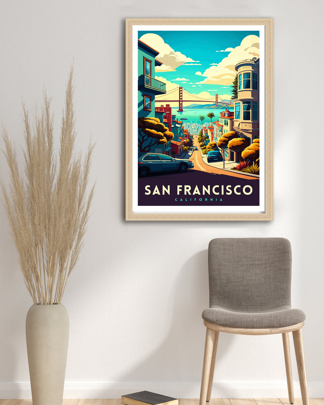 San Francisco California Travel Print Wall Decor Wall Art San Francisco Wall Hanging Home Décor San Francisco Gift Art Lovers California