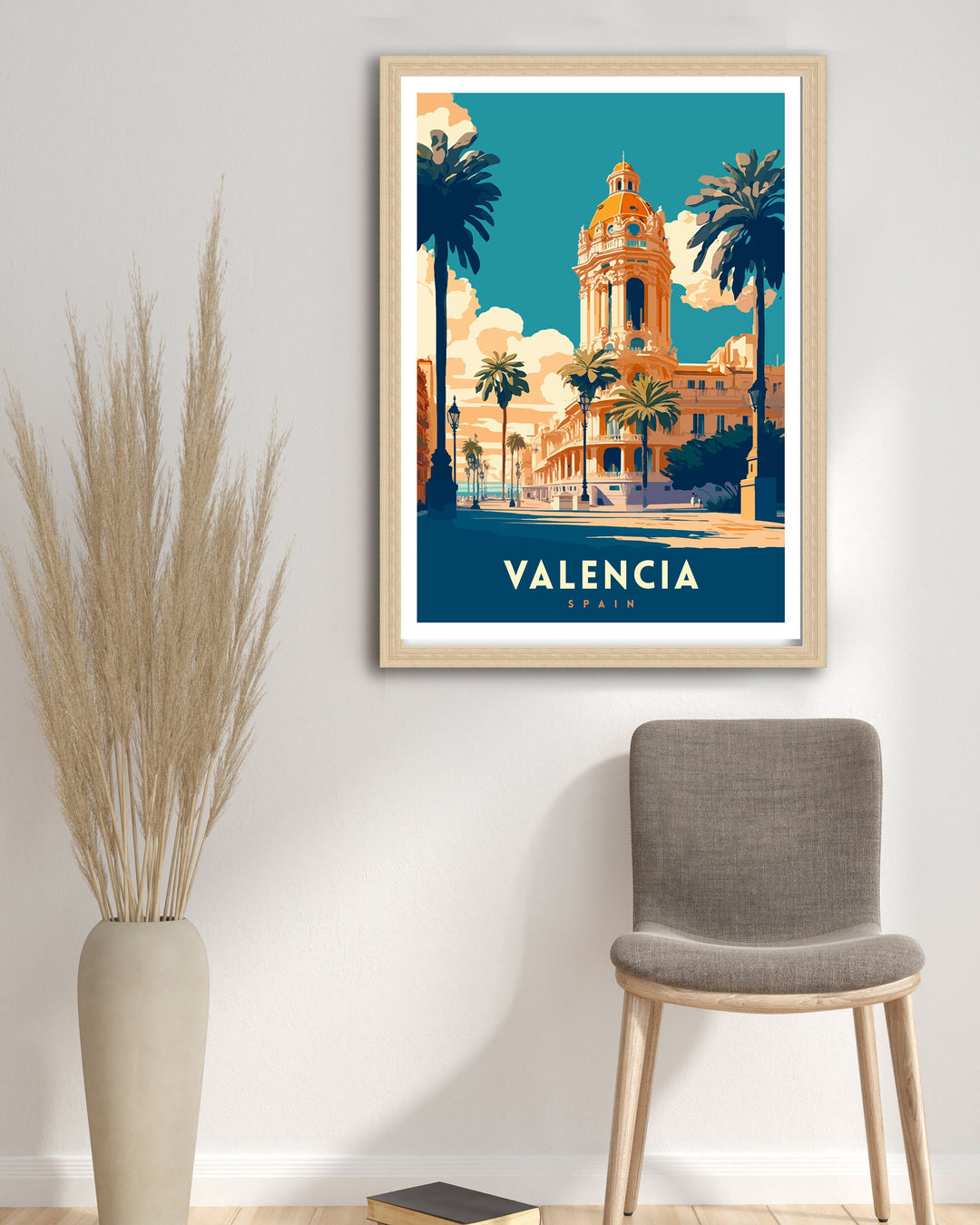 Valencia Spain Travel Print Valencia Wall Decor Valencia Home Living Decor Valencia Spain Illustration Travel Poster Gift For Valencia Spain