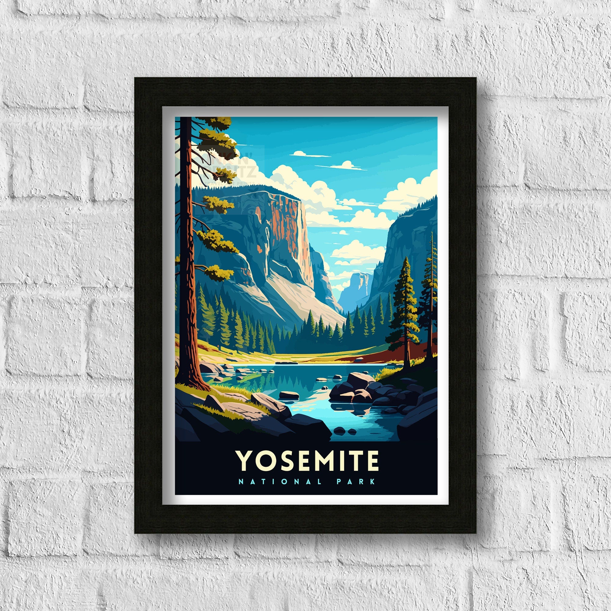Yosemite National Park Travel Poster
