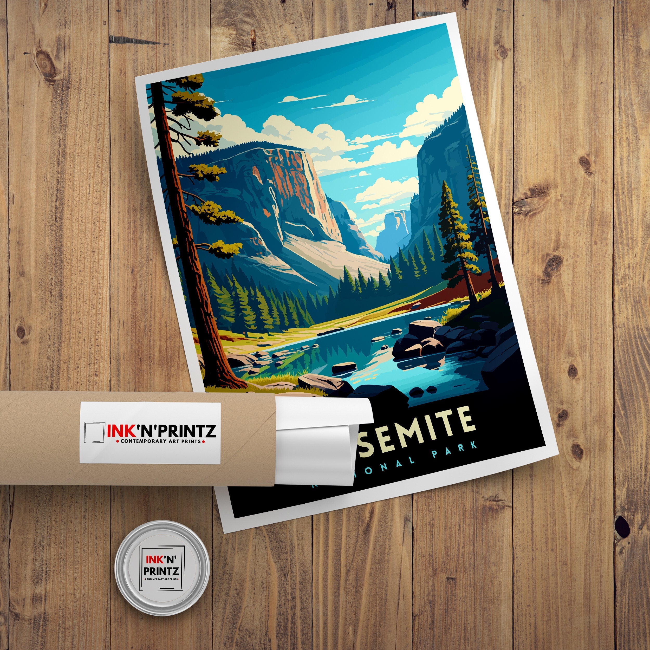 Yosemite National Park Travel Poster