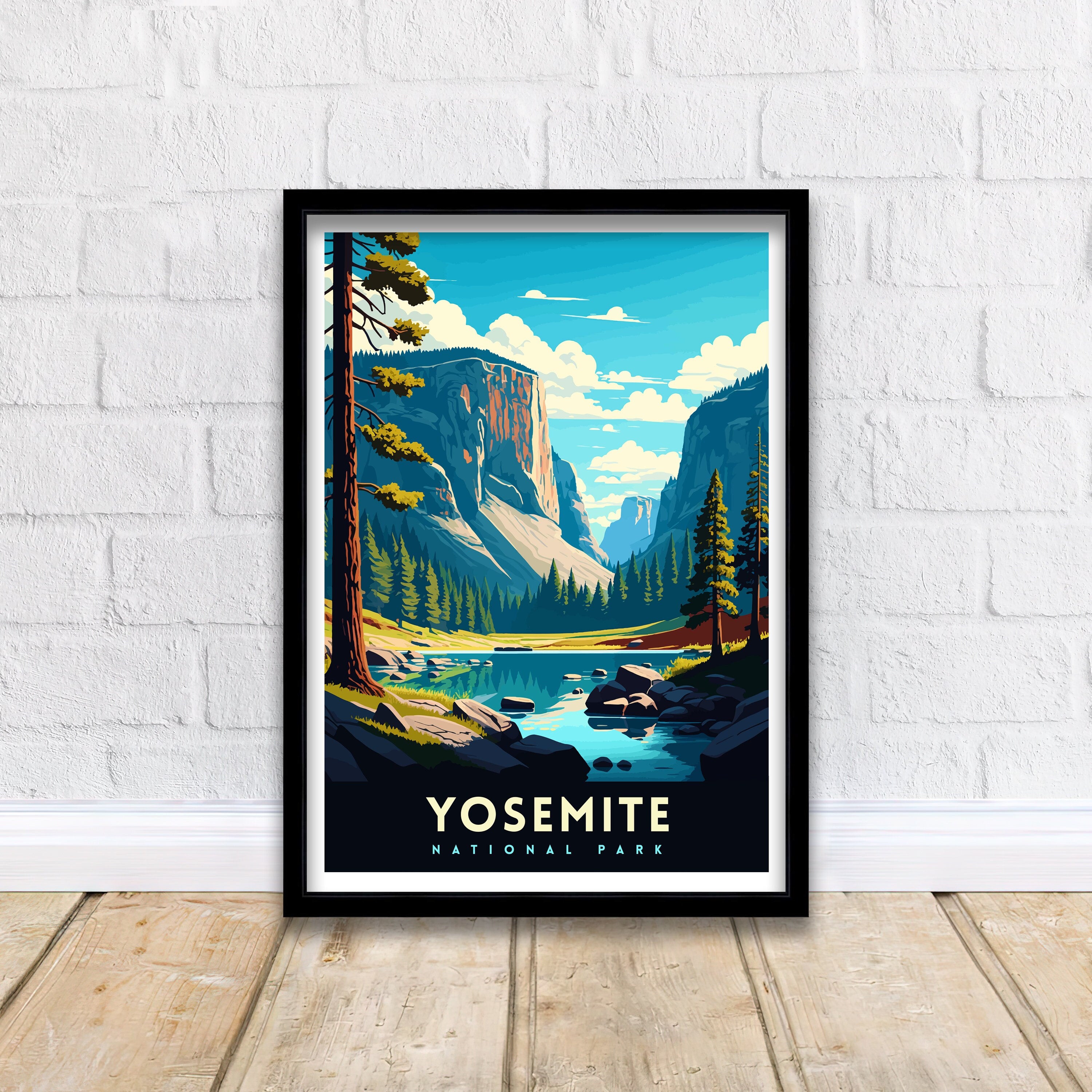 Yosemite National Park Travel Print Wall Decor Wall Art Yosemite Wall Hanging Home Décor Yosemite Gift Art Lovers USA Art Lover Gift Print