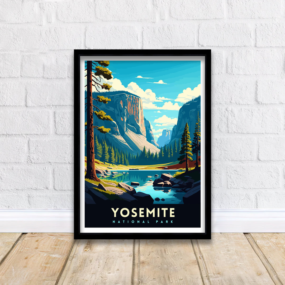 Yosemite National Park Travel Print Wall Decor Wall Art Yosemite Wall Hanging Home Décor Yosemite Gift Art Lovers USA Art Lover Gift Print