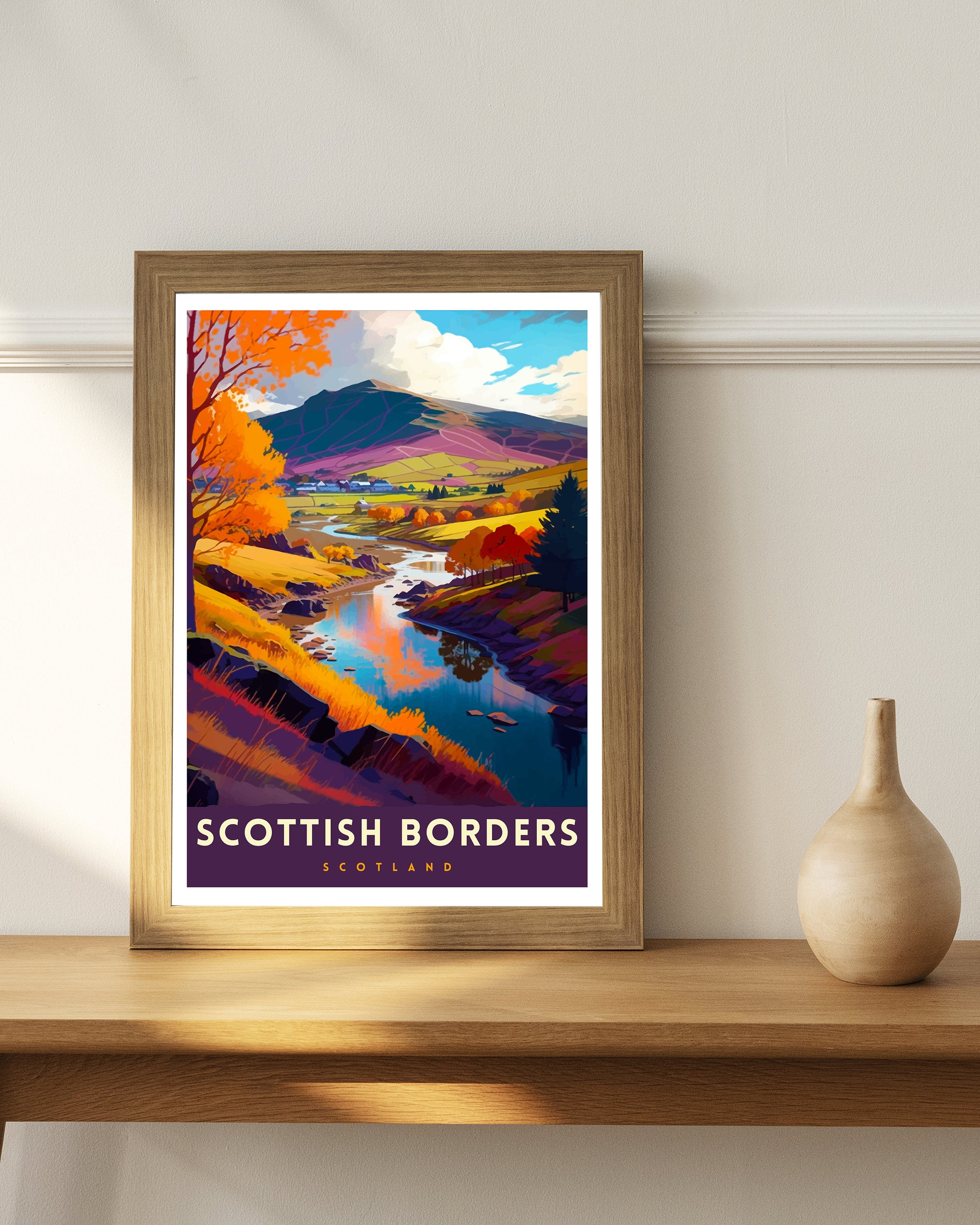 Scottish Borders Travel Print Wall Decor Wall Art Scottish Borders Wall Hanging Home Décor Scottish Borders Gift Art Lovers Scotland Art