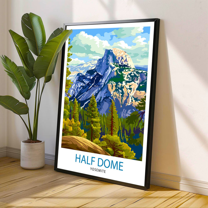 Half Dome Yosemite Travel Print Wall Decor Wall Art Half Dome Wall Hanging Home Décor Half Dome Gift Art Lovers USA Art Lover Gift Print Art