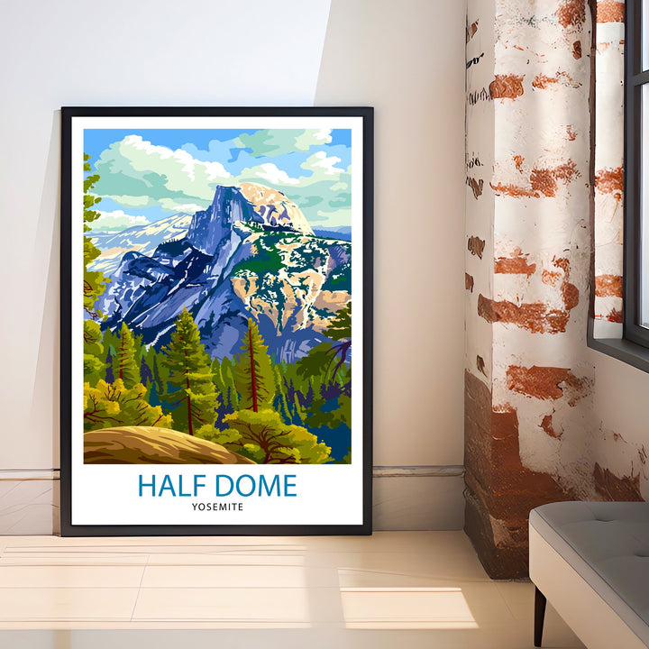 Half Dome Yosemite Travel Print Wall Decor Wall Art Half Dome Wall Hanging Home Décor Half Dome Gift Art Lovers USA Art Lover Gift Print Art