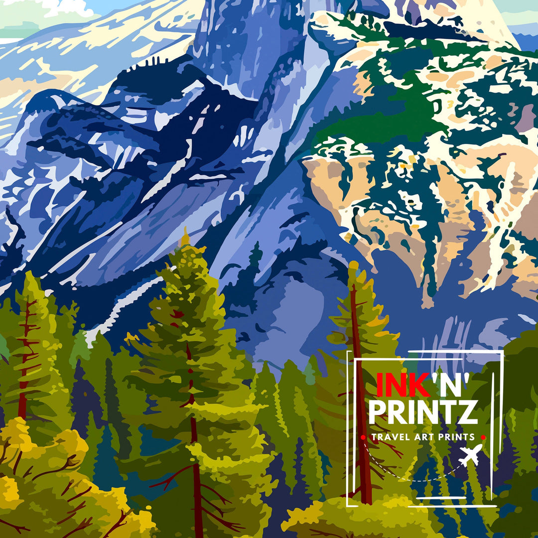 Half Dome Yosemite Travel Poster