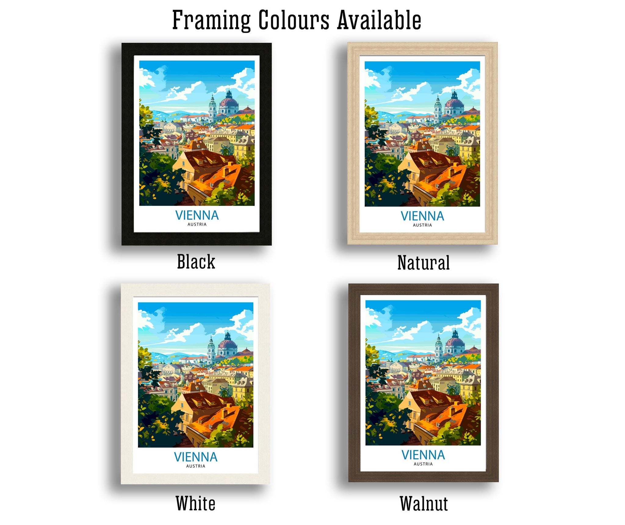 Vienna Austria Travel Print Vienna Wall Decor Vienna Home Living Decor Vienna Illustration Travel Poster Gift For Vienna Austria Home Decor