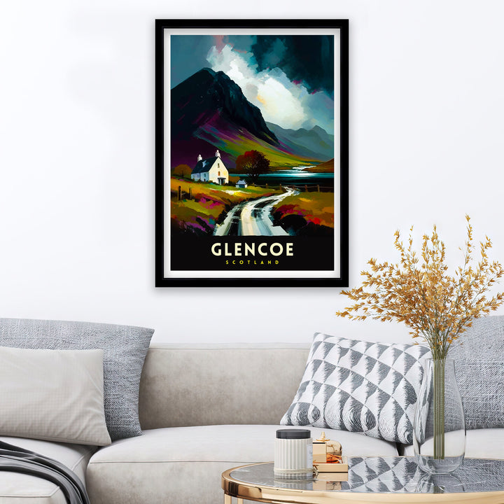 Glencoe Scotland Travel Print Wall Decor Wall Art Glencoe Wall Hanging Home Décor Glencoe Gift Art Lovers Scotland Art Lover Gift Print Art