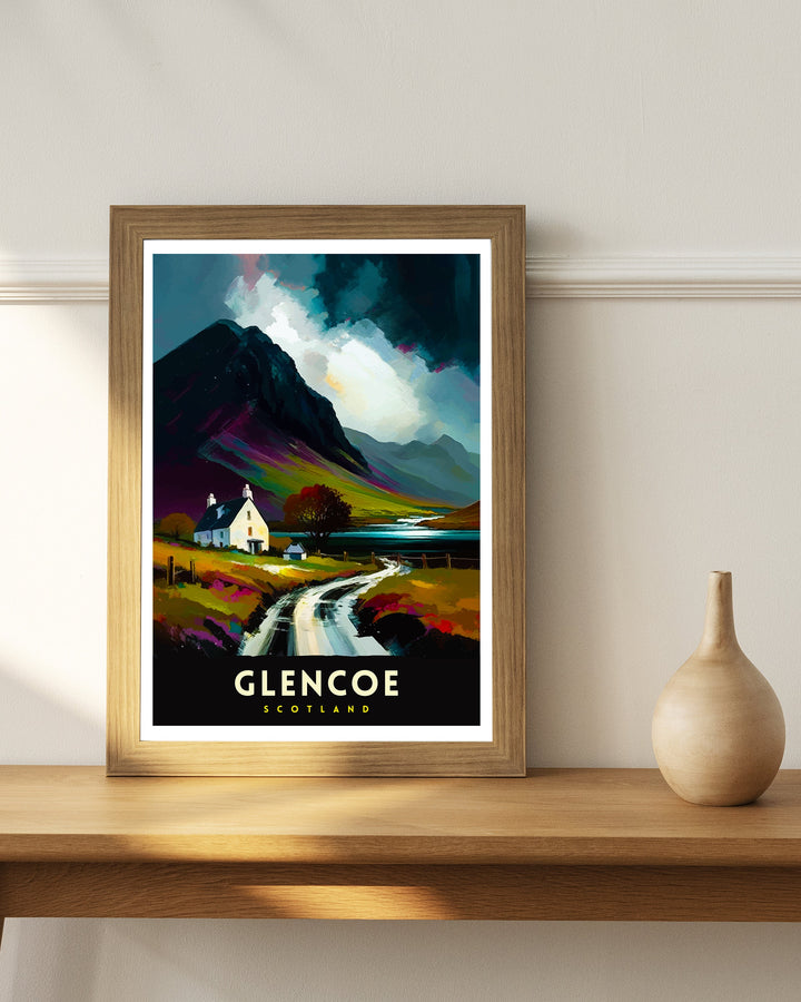 Glencoe Scotland Travel Print Wall Decor Wall Art Glencoe Wall Hanging Home Décor Glencoe Gift Art Lovers Scotland Art Lover Gift Print Art