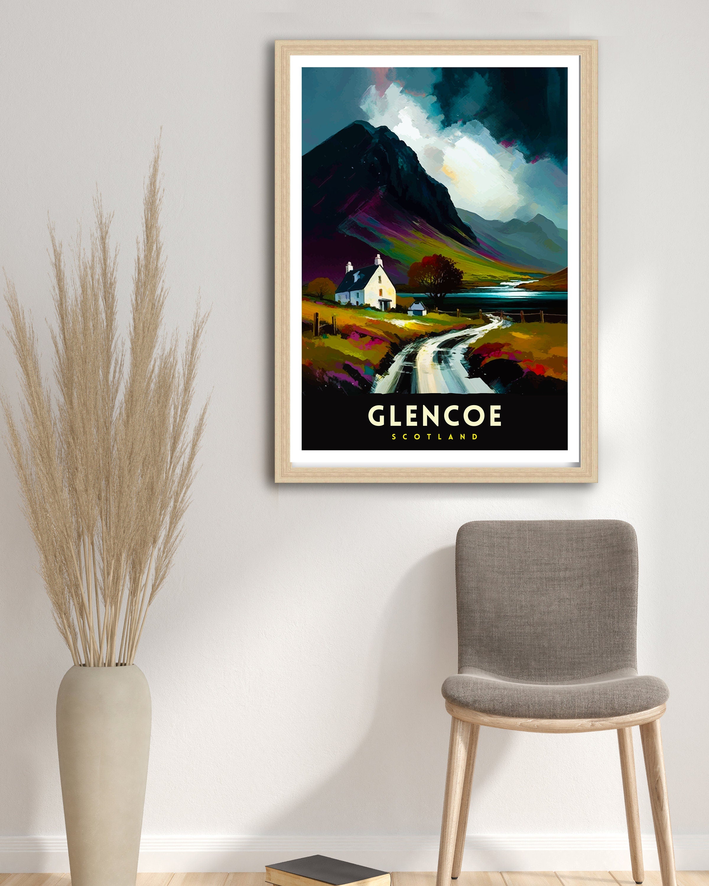 Glencoe Scotland Travel Print Wall Decor Wall Art Glencoe Wall Hanging Home Décor Glencoe Gift Art Lovers Scotland Art Lover Gift Print Art