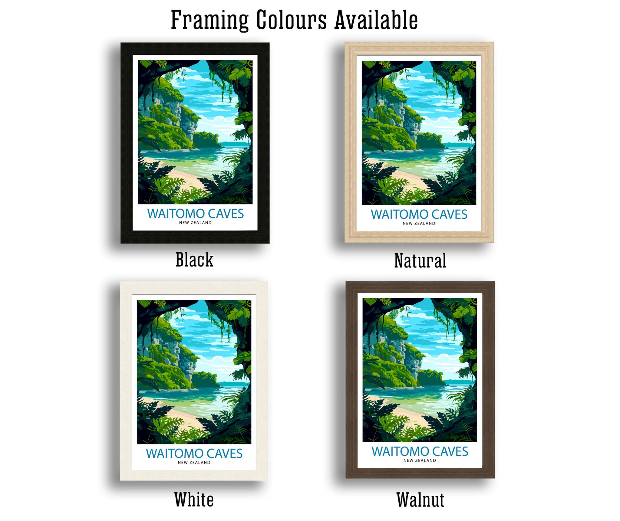 Waitomo Caves New Zealand Travel Print Wall Decor Wall Art Waitomo Caves Wall Hanging Home Décor Waitomo Caves Gift Art Lovers New Zealand