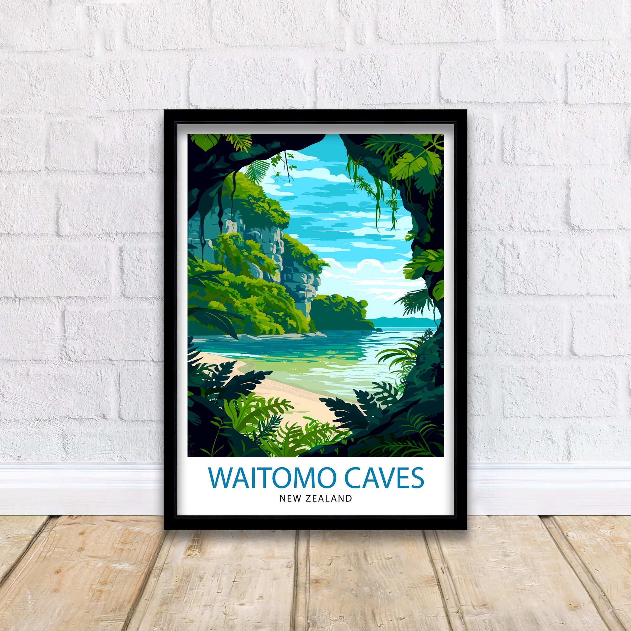 Waitomo Caves New Zealand Travel Print Wall Decor Wall Art Waitomo Caves Wall Hanging Home Décor Waitomo Caves Gift Art Lovers New Zealand