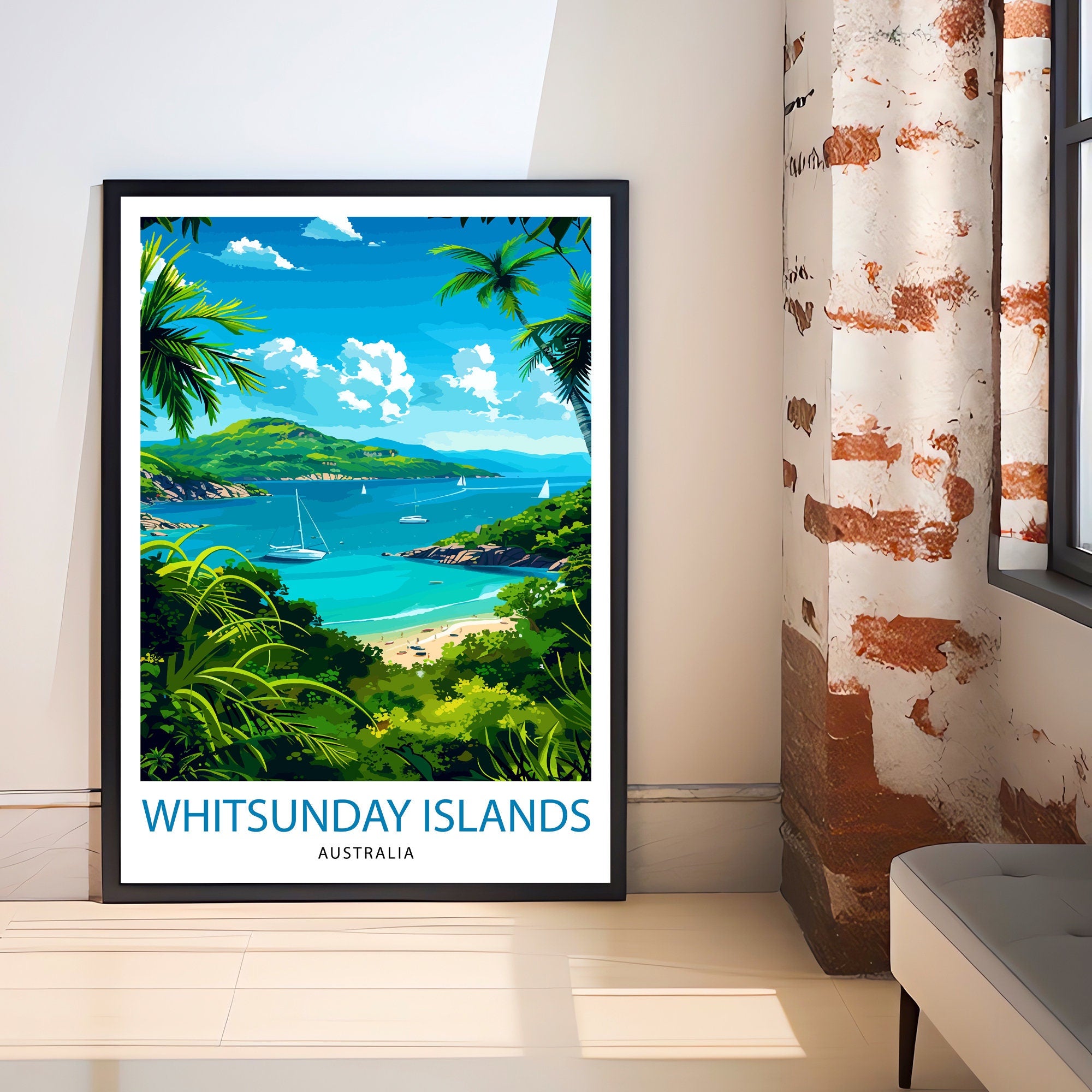 Whitsunday Islands Australia Travel Print Wall Decor Wall Art Whitsunday Islands Wall Hanging Home Décor Whitsunday Islands Gift