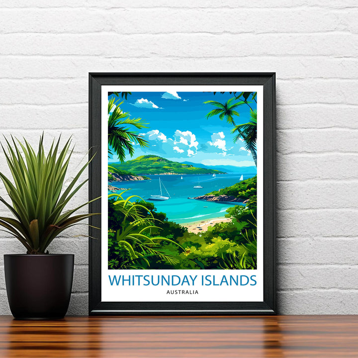 Whitsunday Islands Australia Travel Print Wall Decor Wall Art Whitsunday Islands Wall Hanging Home Décor Whitsunday Islands Gift