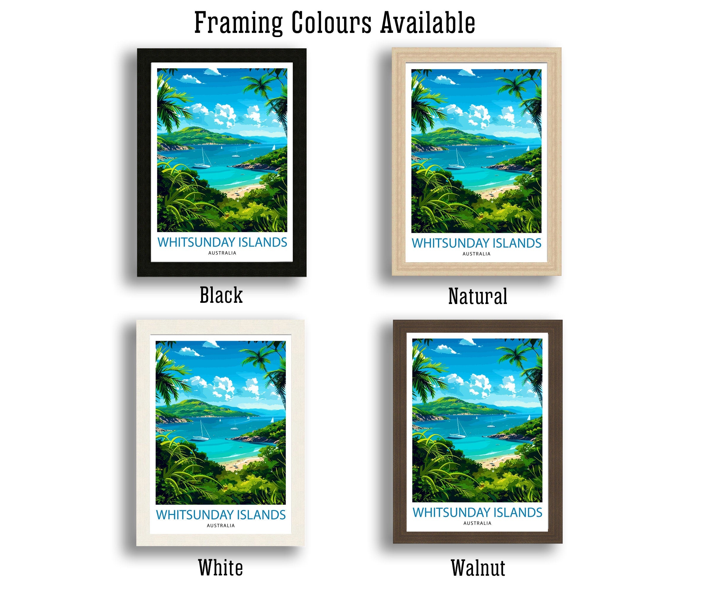 Whitsunday Islands Australia Travel Print Wall Decor Wall Art Whitsunday Islands Wall Hanging Home Décor Whitsunday Islands Gift