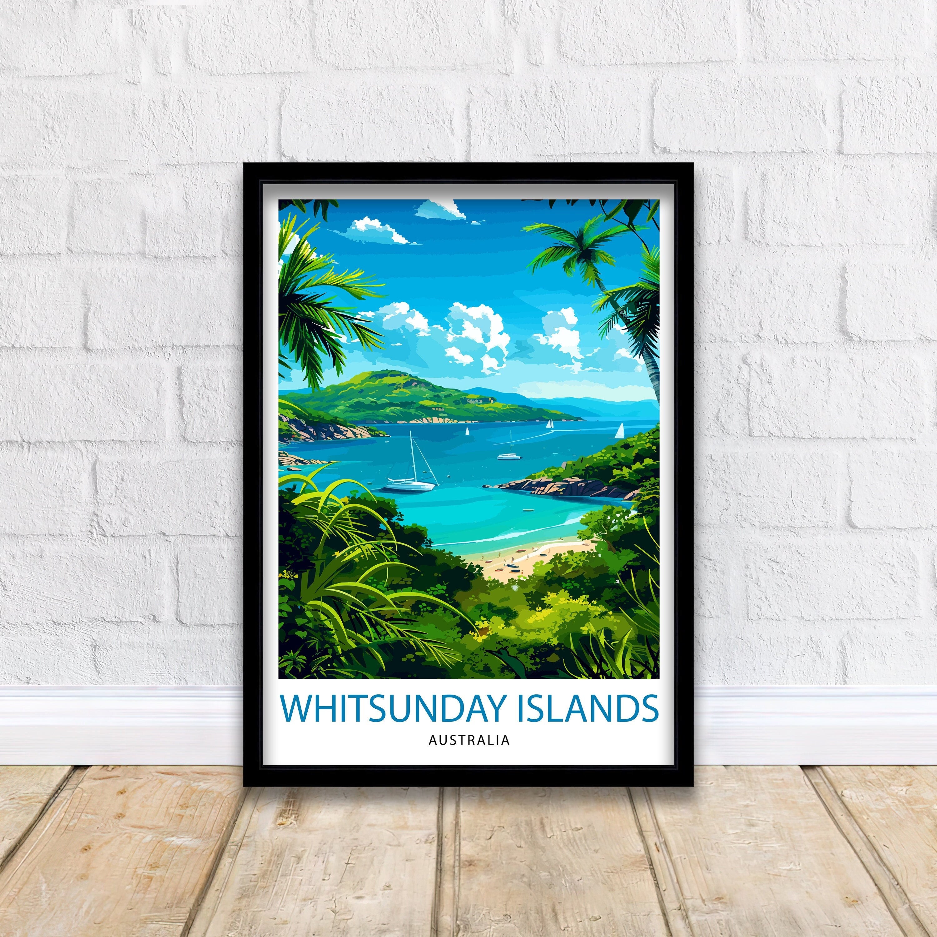 Whitsunday Islands Australia Travel Print Wall Decor Wall Art Whitsunday Islands Wall Hanging Home Décor Whitsunday Islands Gift