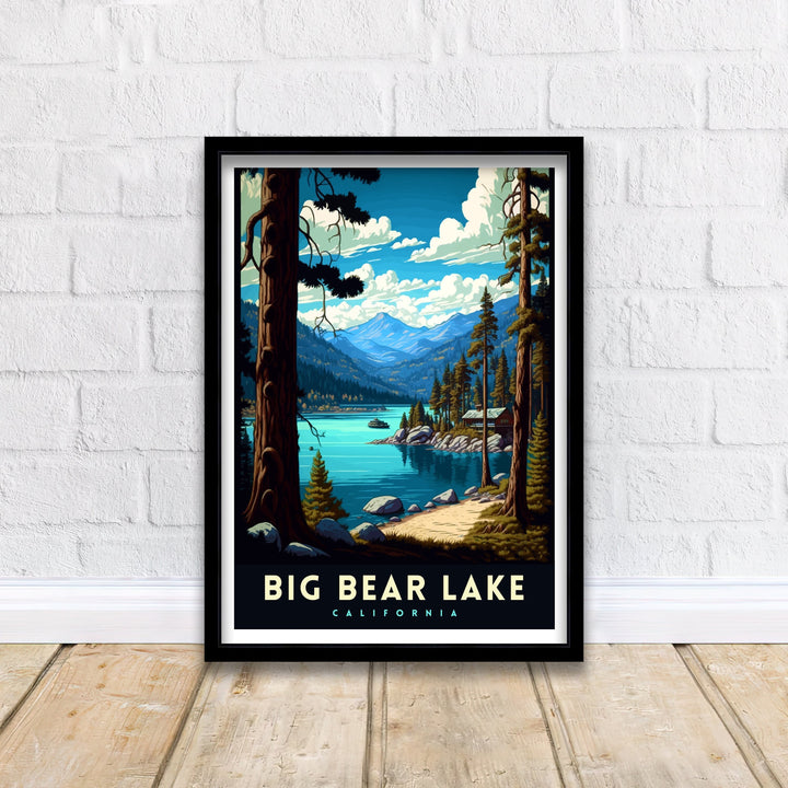 Big Bear Lake California Travel Print Wall Decor Wall Art Big Bear Lake Wall Hanging Home Décor Big Bear Lake Gift Art Lovers California