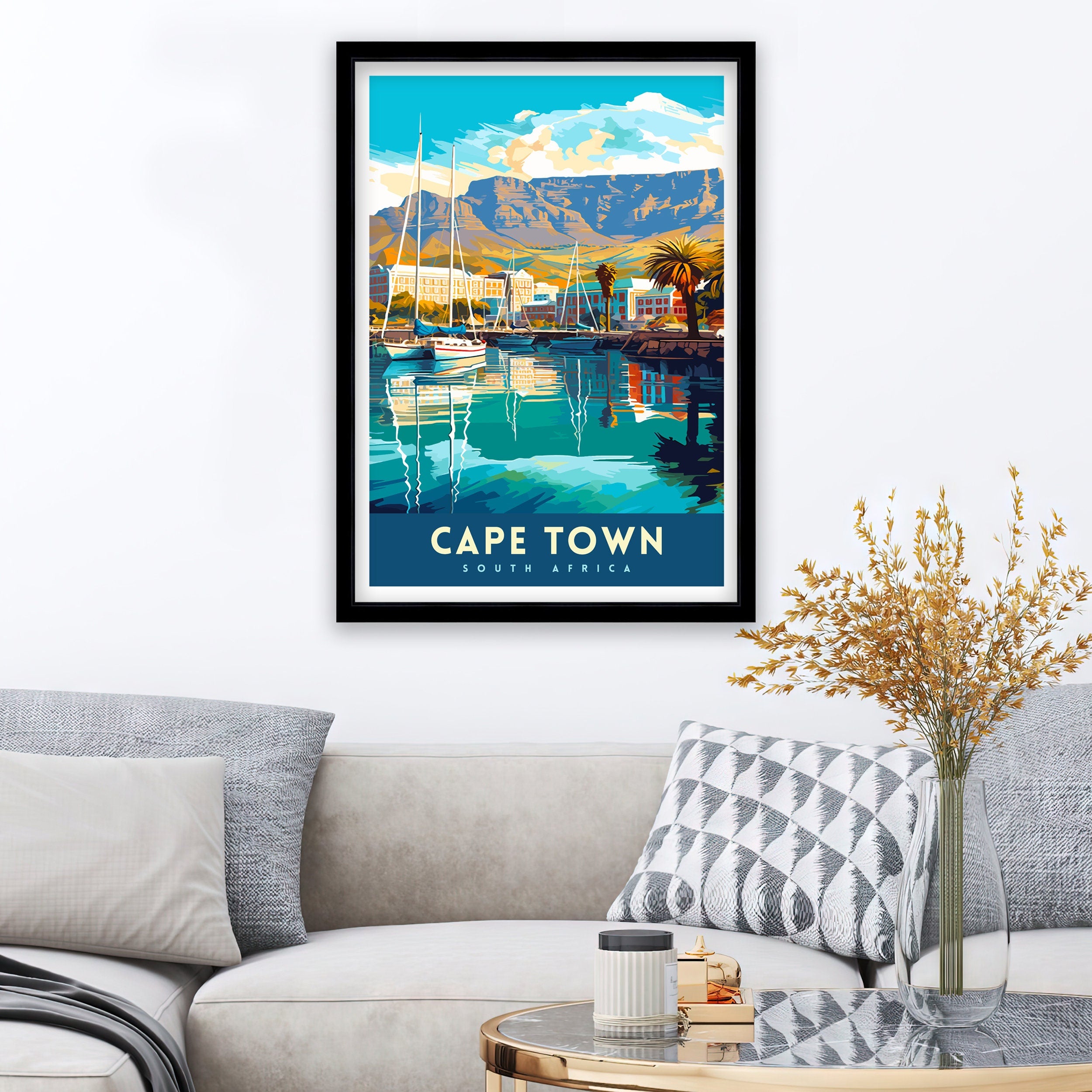 Cape Town South Africa Travel Print Cape Town Wall Decor Cape Town Poster South Africa Travel Prints Cape Town Art Print Cape Town